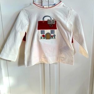 2pc Mayoral Red Velvet shorts w/ white long sleeve shirt w/ velvet details NWT